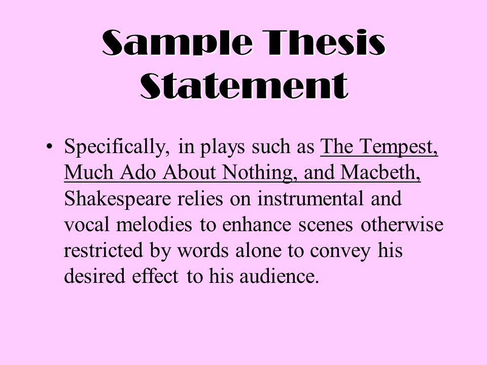 Thesis statement for macbeth research paper